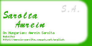 sarolta amrein business card